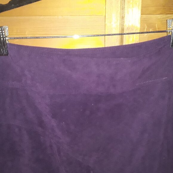 CATO SZ 8 Purple Suede Jacket & Midi Skirt Suit Set Business Career Soft! - Picture 9 of 12